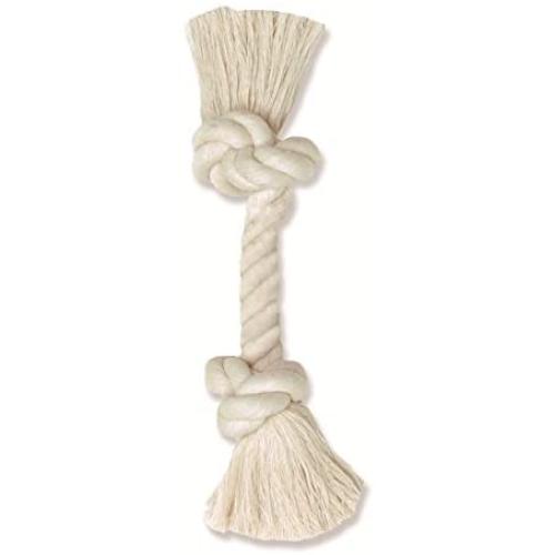Flossy Chews 100-Percent Cotton White Rope Bone, Small, 9-Inch