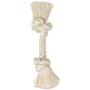 Flossy Chews 100-Percent Cotton White Rope Bone, Small, 9-Inch