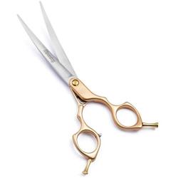 Moontay 6.0'' Professional Curved Pet Grooming Scissor, Dog Cat Grooming Shear/Scissor with Ultra-Light Aeronautical Aluminum Handle, 440C Japanese Stainless Steel Grooming Scissor