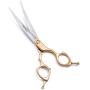 Moontay 6.0'' Professional Curved Pet Grooming Scissor, Dog Cat Grooming Shear/Scissor with Ultra-Light Aeronautical Aluminum Handle, 440C Japanese Stainless Steel Grooming Scissor