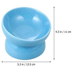 Balacoo Raised Cat Food Bowl Stress Free Pet Ceramic Water Bowl,Backflow Prevention Slanted Feeder for Small Medium Cats Dogs