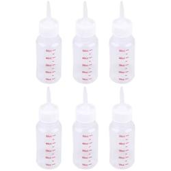 Balacoo Pet Nursing Bottles - Newborn Animals Feeding Bottle Kit 50ml Water Milk Feeder for Puppy Kitten Lambs 6pcs (Pointed Nipple)