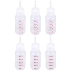 Balacoo Pet Nursing Bottles - Newborn Animals Feeding Bottle Kit 50ml Water Milk Feeder for Puppy Kitten Lambs 6pcs (Pointed Nipple)