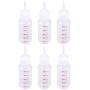 Balacoo Pet Nursing Bottles - Newborn Animals Feeding Bottle Kit 50ml Water Milk Feeder for Puppy Kitten Lambs 6pcs (Pointed Nipple)