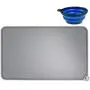 ONME Pet Feeding Mat, Silicone Waterproof Dog Cat Food Mat ,Foldable Dog Bowl Placemat Rusable Puppy Mat 【 Bowl as Gift 】 ONME Pet Feeding Mat, Silicone Waterproof Dog Cat Food Mat ,Foldable Dog Bowl Placemat Rusable Puppy Mat 【 Bowl as Gift 】