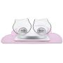 Luck Dawn Pet Food Tray, Cloud Silicone Pet Feeding Mat Pad Premium Anti-Slip Waterproof Dog Cat Bowl Placemat