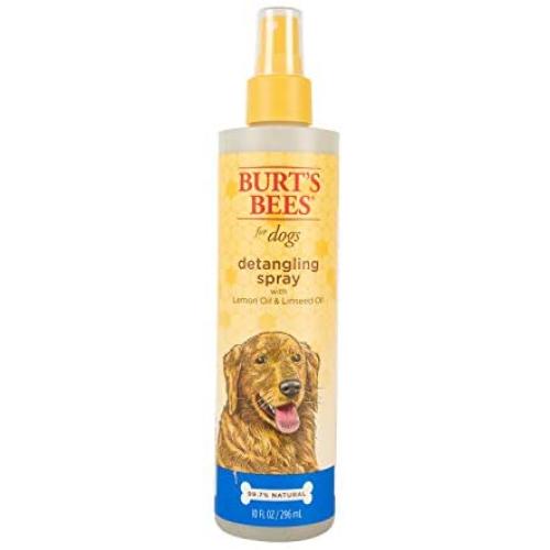 Burts Bees for Pets Dogs Natural Detangling Spray With Lemon and Linseed | Dog and Puppy Fur Detangler, 10 Ounces (FF5777)