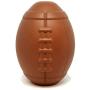 MKB by SodaPup - Natural Rubber Football Shaped Chew Toy - Treat Dispenser - Made in USA - for Heavy Chewers - Brown - Large