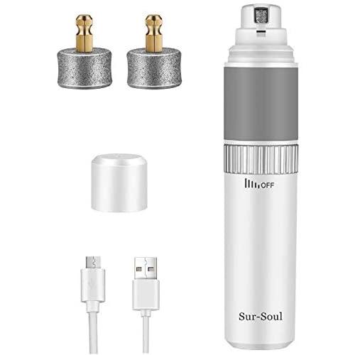 Dog Nail Grinder, SurSoul Pet Nail Grinder for Small Medium Large Dogs Cats, Rechargeable Electric Painless Dog Nail Trimmer