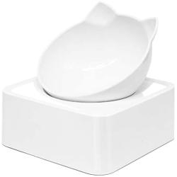 Companet Cat Dog Automatic Water and Food Bowls,Tilted Cat Food Bowl Water Food Bowl Double 0-15°Adjustable Tilted Water and Food Bowl Set,Raised Pet Bowl for Cats or Small Dogs