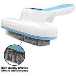 Pets First Premium Dog Brush & CAT Brush Self Cleaning Dog Slicker Hair Brush Easy to Clean Best Pet Grooming Brushes Shedding Grooming Tools for Dogs and Cats. Beautiful Gift for The Groomer!