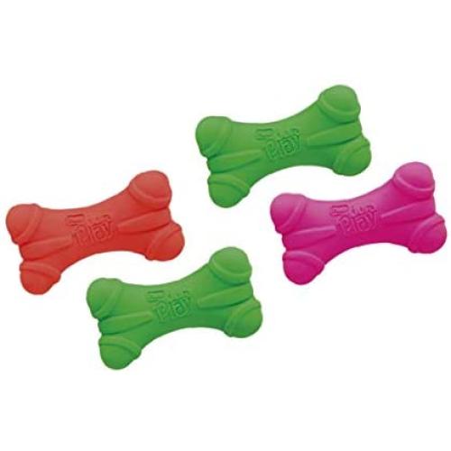 Hartz Flexafoam Dura Play Medium Bone for Dogs (Pack of 4) Assorted Colors
