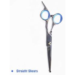 Pet Grooming Scissors Kit For Dogs or Cats - Thinning, Blending, Curved Shears with Rounded Tips- For Long Hair, Large or Small Dog, Cat - Set Includes Eye, Face Comb - Professional Groomer Supplies