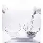 Double Cat Bowl with Stand, Transparent Pet Raised Plastic Bowls for Cat Small Dog