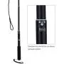 GoodsBeauty Interactive Dog Toys - Extendable Flirt Pole with 2pcs Braided Rope Tugs for Dog Outdoor Entertainment, Train and Exercise, Black, Size L