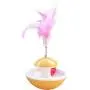 Studyset Interactive Cat Toy,Funny Rolling Scratching Ball Tumbler Interactive Toy with Feather for Pet Cat Yellow L Studyset Interactive Cat Toy,Funny Rolling Scratching Ball Tumbler Interactive Toy with Feather for Pet Cat Yellow L
