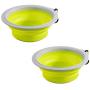 PAWISE Collapsible Dog Bowl Foldable Travel Bowl Expandable Bowl for Cat Portable Food Water Feeding Travel Bowl with Carabiner (2 Pack)