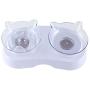 QINYUAN Cat Bowl, Feeding Raised with Stand 0/15 ° Adjustable Pet Food Feeder Reduce Neck Pain or and Small Dogs
