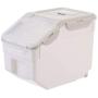 Pet Food Container Moisture Proof Dustproof Dry Food Bucket Storage Case Containers Size L (Beige) Useful