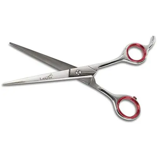 Laazar 7.5” Straight Grooming Shears for Dogs and Cats with Storage Case| Sharp Pet Groomer Scissors | Premium Stainless Steel | Hair Grooming Tools and Supplies for Pets Laazar 7.5” Straight Grooming Shears for Dogs and Cats with Storage Case| Sharp Pet Groomer Scissors | Premium Stainless Steel | Hair Grooming Tools and Supplies for Pets