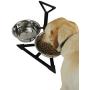 Classic Pet Products Double Feeder Corner High Stand with 2 x 2650 ml Stainless Steel Dishes - Adjustable Height