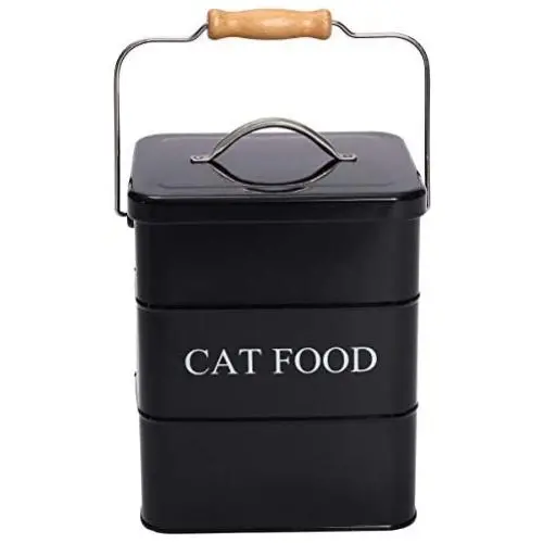 Geyecete Dog Treats tin and Dog Food Storage Tin with Lid & with Spoon for Dog Food Storage, Medium Pet Food Storage Can Geyecete Dog Treats tin and Dog Food Storage Tin with Lid & with Spoon for Dog Food Storage, Medium Pet Food Storage Can