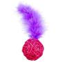 MPP Cat Toys Choose Fun Rainbow Unicorn Wicker Ball Feather Flamingo Spinner Rounds