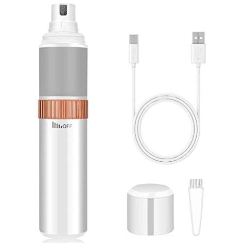 Nail Grinder Dog Cat Clippers, Function Upgraded Professional Stepless Speed Regulation Electric Rechargeable Pet Nail Trimmer Painless Paws Grooming & Smoothing for Small Medium Large Dogs & Cats