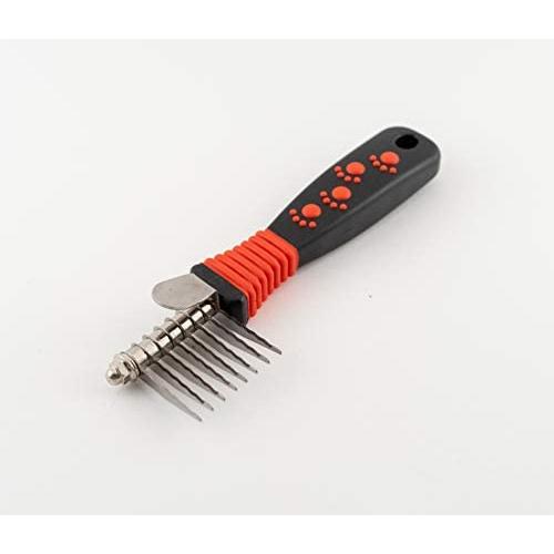 Ryans Pet Supplies Paw Brothers 8-Blade Mini Dematting Tool for Dogs, Stainless Steel