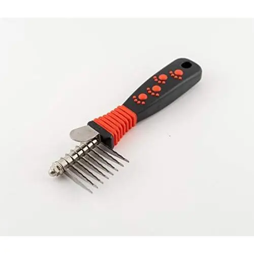 Ryans Pet Supplies Paw Brothers 8-Blade Mini Dematting Tool for Dogs, Stainless Steel Ryans Pet Supplies Paw Brothers 8-Blade Mini Dematting Tool for Dogs, Stainless Steel