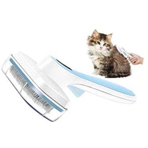 Folomie Professional Self Cleaning Slicker Brush for Dogs and Cats– Cleaning Grooming Comb for Long or Short Haired Dogs