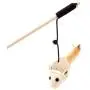 Lian yi Wood Wand Stick for Cat Catcher Teaser Mouse Toy for Pet Kitten Jumping Train Aid Fun Stick Teaser Toy Cute Interactive Toy
