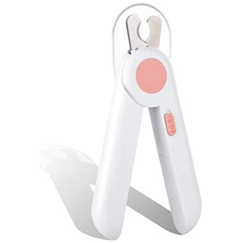 MILDPETS Led Cat Nail Clipper Claw Trimmer with Ultra-Sharp Blade & Safety Guard & Nail File to Avoid Over-Cutting for Puppy and Small Dog Animal