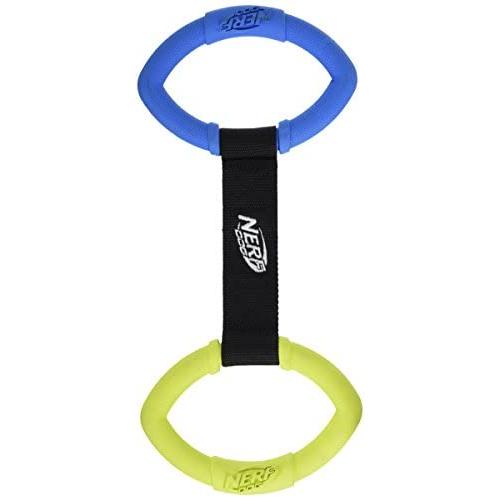Nerf Dog 13in 2-Ring Strap Tug - Blue/Green