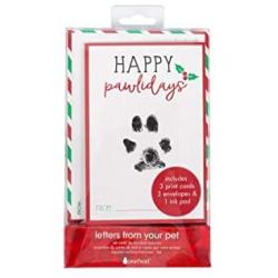 Pearhead Letters from Your Pet Gift Set, Includes Pet Clean-Touch Ink Pad, Holiday Cards and Envelopes, Pet Owner, Multi