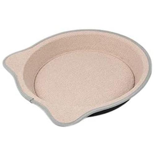 Pet Cat Litter Bed Paper Cat Scratching Board & Clawing Toy Anti-Falling Cat Claw Board Let Cat Crazy Partner,Beige