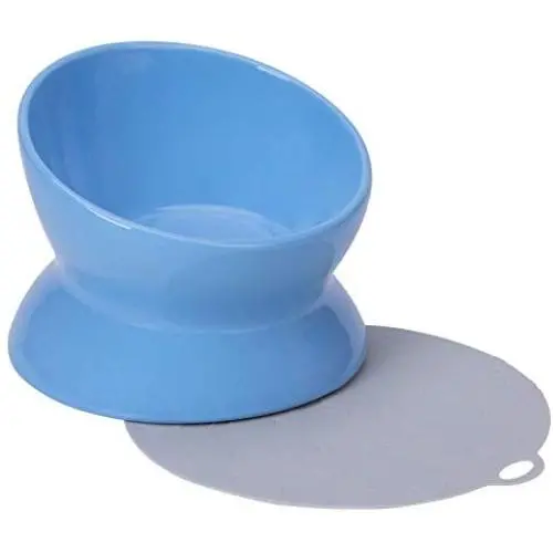 Super Design Ceramics Raised Cat Bowl, Slanted Cat Dish for Food, Stress Free Angled Elevated Cat Bowl, Less Regurgitating and Vomiting, Can Place Can Super Design Ceramics Raised Cat Bowl, Slanted Cat Dish for Food, Stress Free Angled Elevated Cat Bowl, Less Regurgitating and Vomiting, Can Place Can