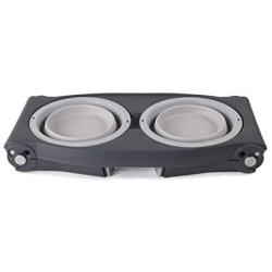 Dexas Popware for Pets Adjustable Height Double Pet Feeder