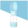 Hiidocat Dog Water Bottle for Walking,Portable Dog Water Bottle Leak Proof Portable Travel Drink Cup with Bowl Dispenser for Pet Outdoor Walking Hiking Travelling Water Dispenser Food Container(Blue)