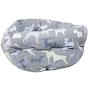 Fringe Studio Cuddler Pet Bed, Medium, Calico Dogs, 28 x 24 x 9 (216002), Blue/Gray