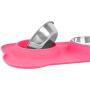 Internets Best Bone Dog Bowl Set - Double Stainless Steel Pet Food Water Bowls - No Spill Silicone Stand