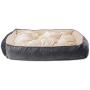 long rich Textiles 2-in-1 Rectangle Ultra-Soft Dog & Pet Bed, Large, Burn Out Gray, by Happycare Textiles