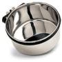 Ethical Pet Stainless Steel Coop Cup, Perfect Dog Bowls for Cages and crates 10-Ounce pet Food Bowl, Black, Small (6016)