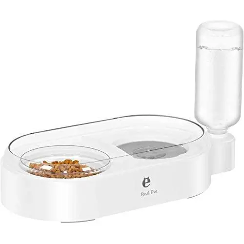 Real Pet Double Dog Cat Bowls Cat Automatic Water Dispenser Detachable Dog Glass Feeder Bowl No-Spill Pet Food Water Bowls for Cats and Small Dog Real Pet Double Dog Cat Bowls Cat Automatic Water Dispenser Detachable Dog Glass Feeder Bowl No-Spill Pet Food Water Bowls for Cats and Small Dog