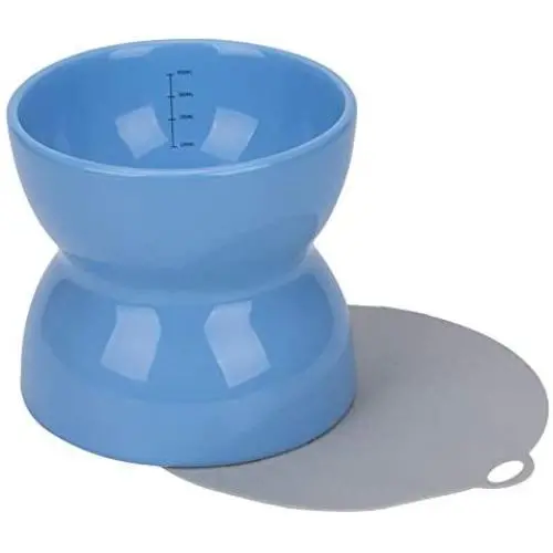 Super Design Ceramics Raised Slow Feeder Dog Bowl, Porcelain Elevated Dog Feeder for Food and Water, Less Regurgitating and Vomiting