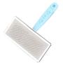 Bouddha Dog Brush with Stainless Steel Comb Teeth, Pet Cat Deshedding Brush for Removing Matted Fur & Knots Anti-Slip Pet Grooming Comb Tool(Blue)