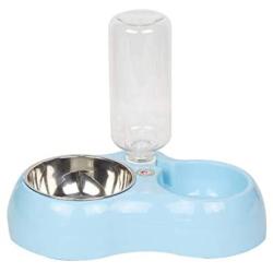 Hovico tainless Steel Dog Bowl Detachable Self-Distributing Gravity Pet Water Drinker and Feeder,Pet Food Water Feeder with Automatic Water Bottle