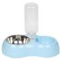Hovico tainless Steel Dog Bowl Detachable Self-Distributing Gravity Pet Water Drinker and Feeder,Pet Food Water Feeder with Automatic Water Bottle