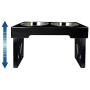 Pet Zone Designer Diner ADJUSTABLE Elevated Dog Bowls - Adjusts To 3 Heights, 2.75”, 8'', & 12 (Raised Dog Dish with Double Stainless Steel Bowls)