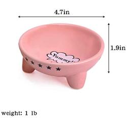 Cat Dish Food Bowl Non Slip Dog Dish Pet Food Bowls Shallow Cat Water Bowl Cat Feeding Wide Bowls Raised Puppy Food Bowl